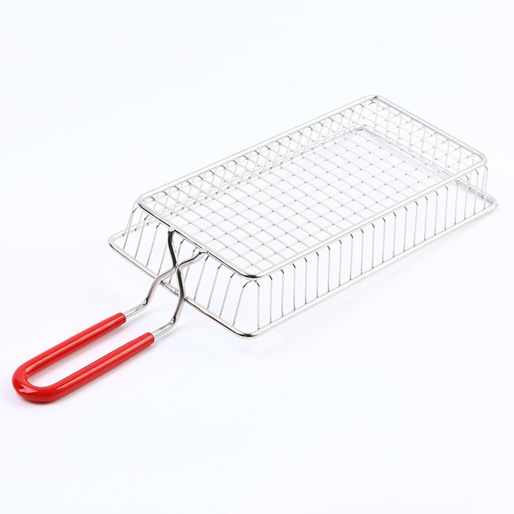 Rectangle Stainless Steel Fried Basket Strainer Fried Chicken Chips Colander