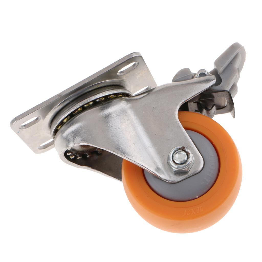 2 Inch 50mm Heavy Duty Swivel Bearing Caster Wheel With Top Plate
