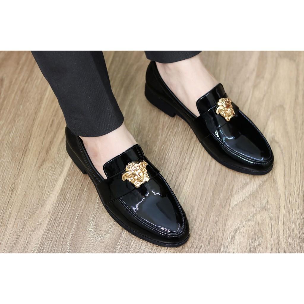 Giày Da nam cực chất xả kho giá gốc - giày lười nam MÃ L182