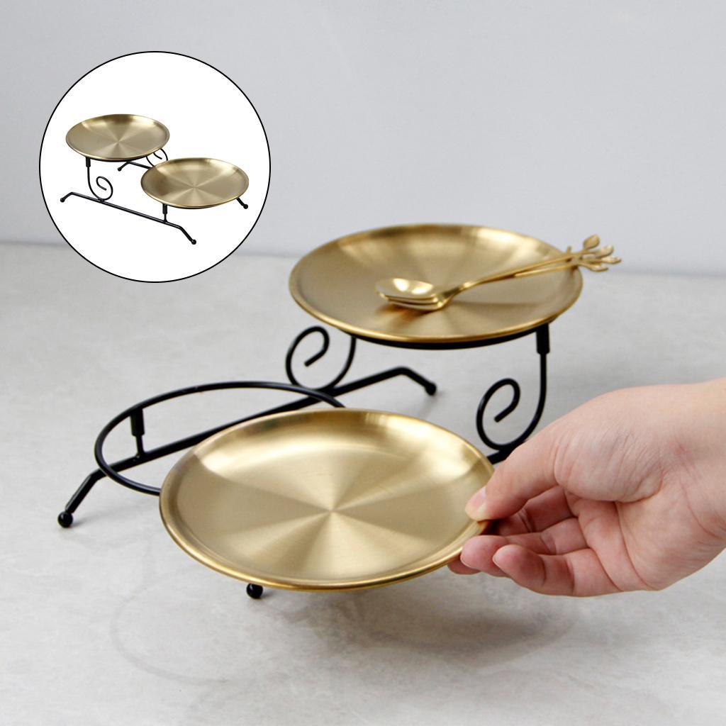 Iron Serving Tray Assemble Vanity Tray Home Decor for Cake Cookie Display