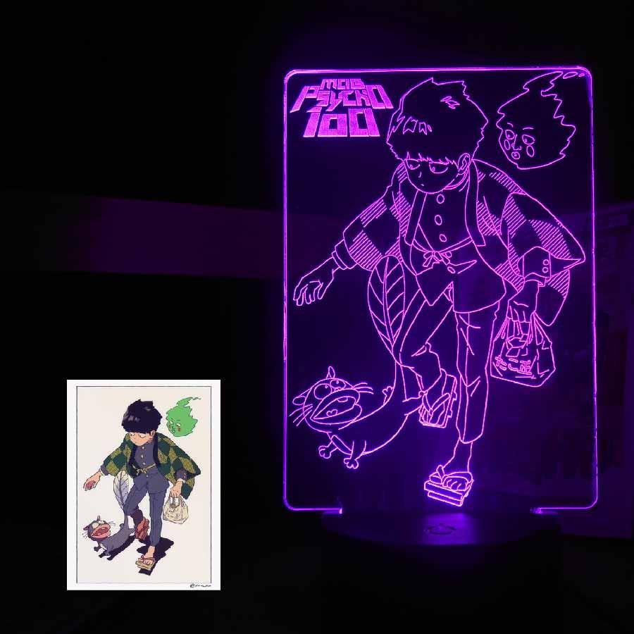 Đèn Ngủ LED 3D ANIME Mob Psycho 100 Shigeo Kageyama AMPO0101 16 MÀU TÙY CHỈNH COMPASHOP