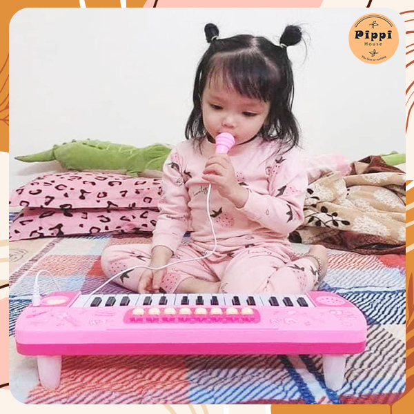 Đồ Chơi Đàn Piano Cho Bé Có Đèn Nhạc Và Micro Chuẩn Âm