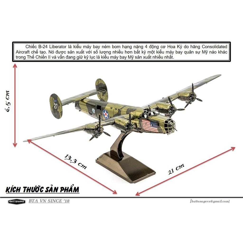 Mô Hình Lắp Ráp 3d Máy bay Ném Bom B-24 Liberator