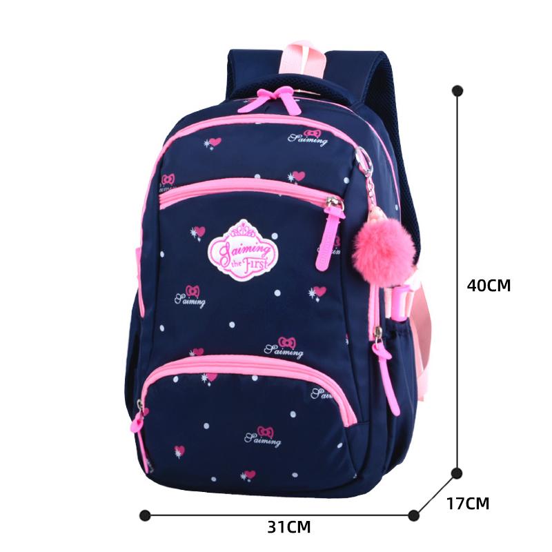 3 Bộ Chống Nước Schoolbag Học Thời Trang Ba Lô Canvas Đeo Vai In Hình Bé Gái Học Túi Mochilas Trẻ Em Trẻ Em Túi