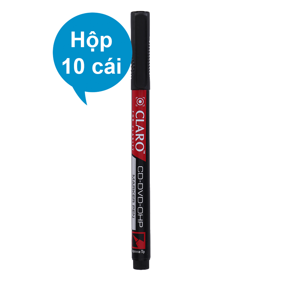 Hộp 10 Bút Lông Dầu Cd Claro Cl-0927