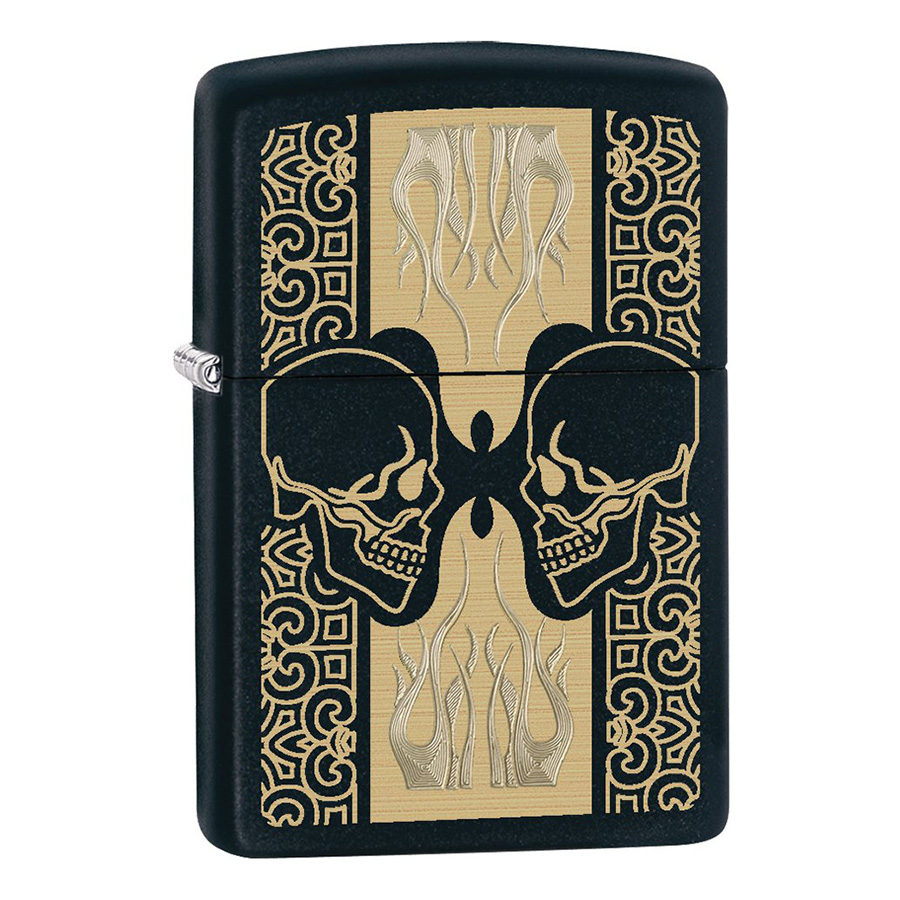 Bật Lửa Zippo 29404 - Skulls Black Matte