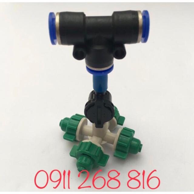 Béc phun sương 4 cửa dùng cho ống phun sương 8mm