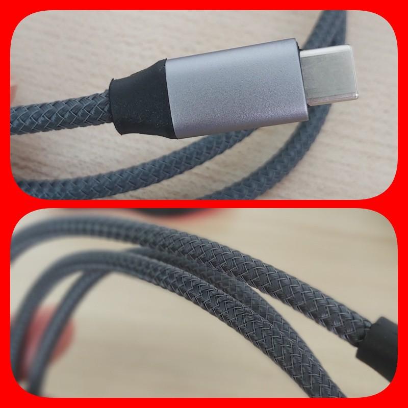 Cáp thunderbolt 3 USB Type C 3.1 dài 1m/ 3m cho màn hình type-c hỗ trợ 4K60Hz, PD 100w, C to C - Hồ Phạm