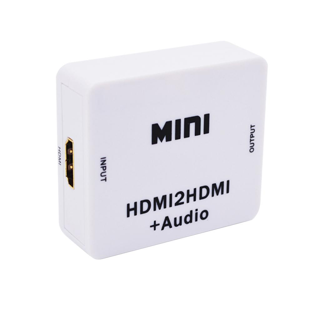Mini HDMI2HDMI Adapter Support 1080P Full HD Audio Converter For PC Laptop