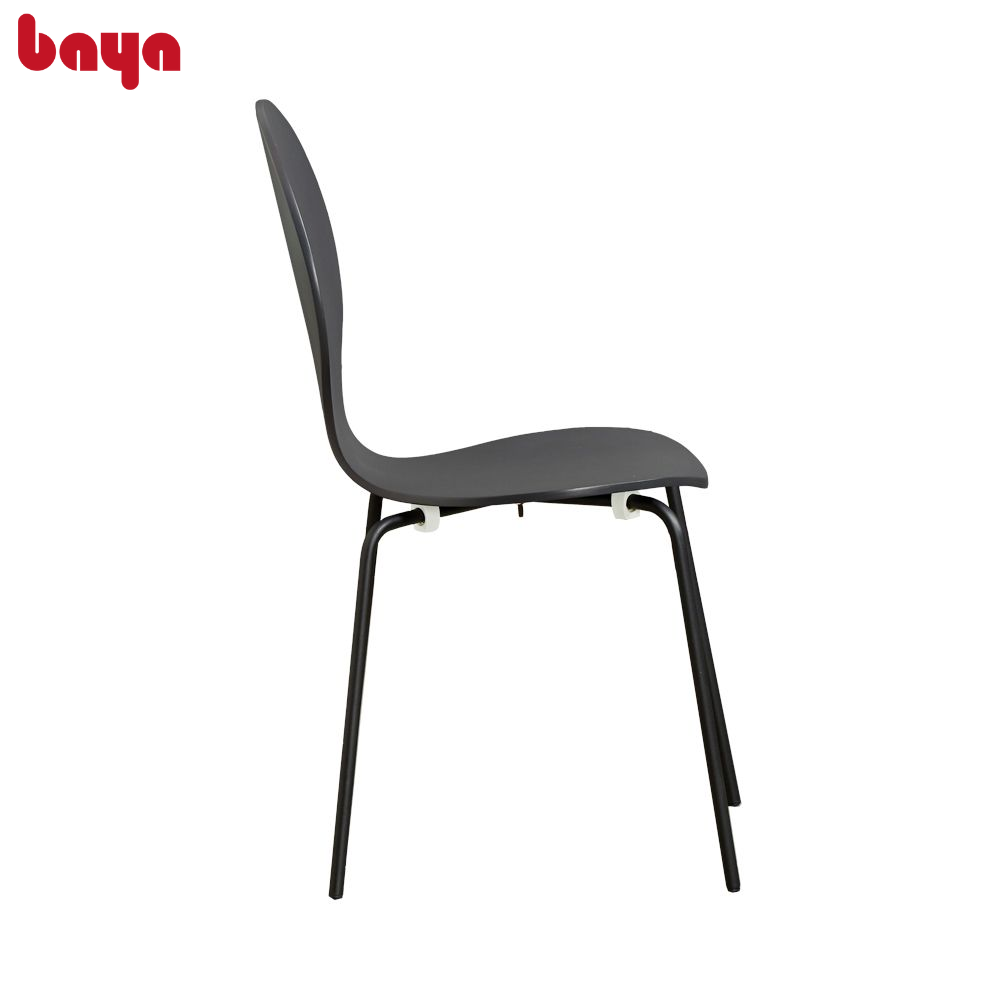 Bộ Bàn Ăn 2 Ghế Màu Xám BAYA VERONA Bề Mặt Gỗ Ván Ép Bền Đẹp, Khung Kim Loại Vững Chắc 6000272