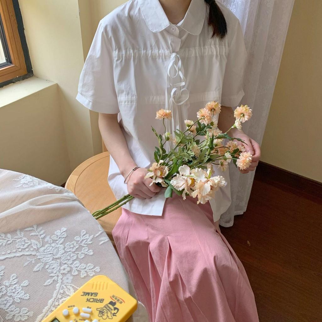 Áo sơ mi nữ cổ sen
