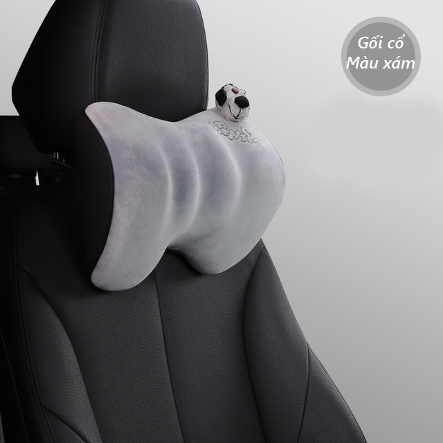 Hình ảnh Gối tựa đầu, tựa lưng ICAROOM cao su non dành cho xe ô tô và ghế văn phòng chống đau lưng