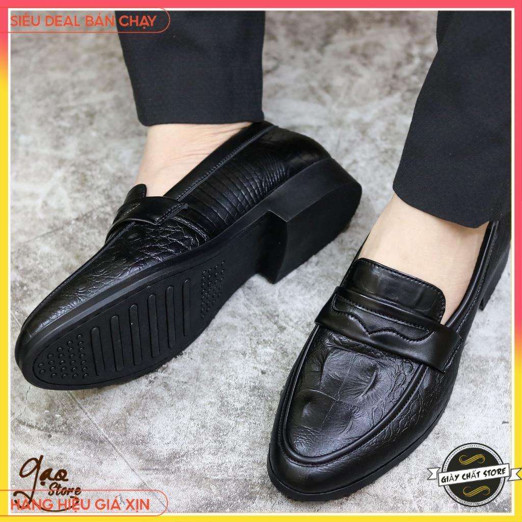 Giày Lười Nam Da Lì Vân Cá Sấu Mã L179