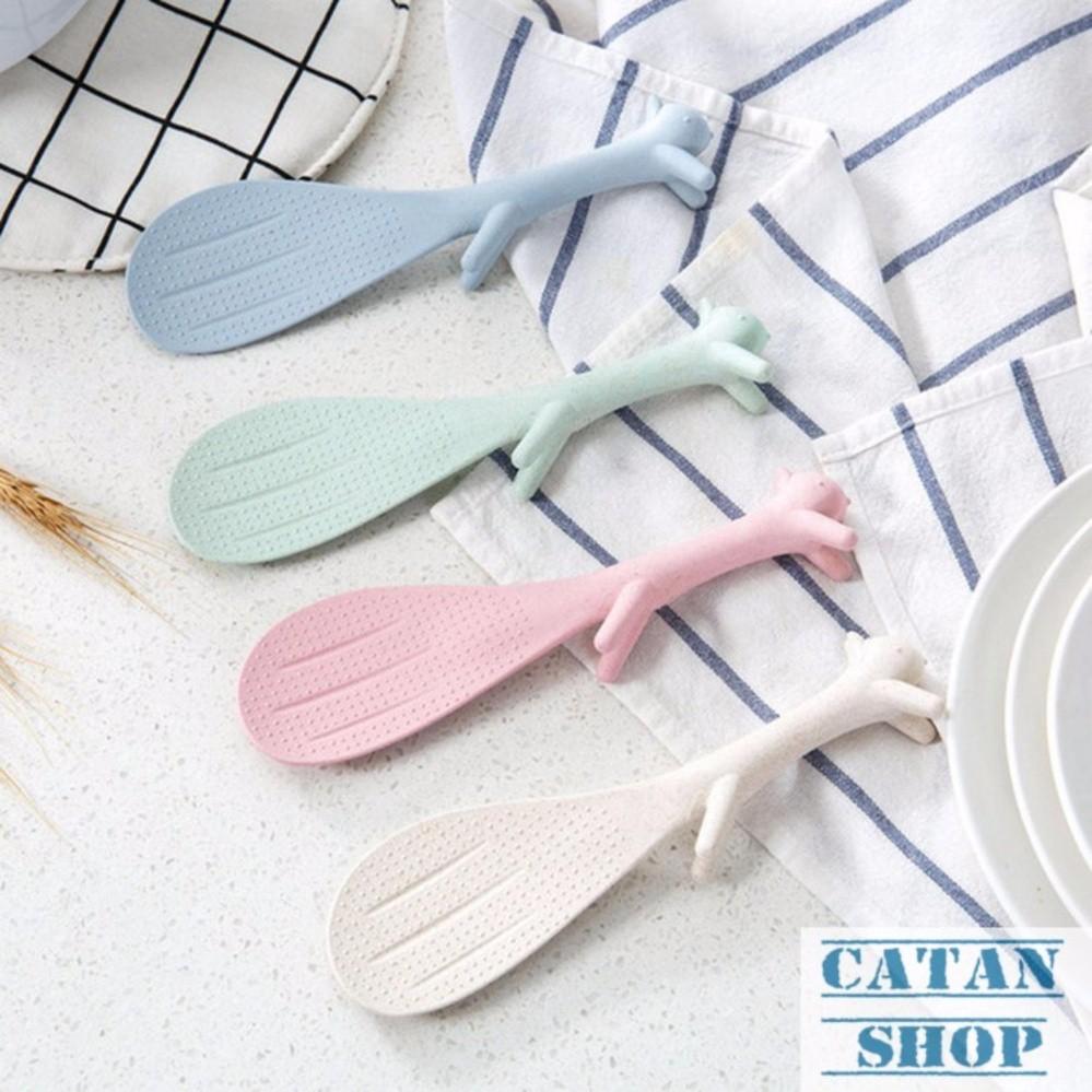 Combo 3 muỗng xới cơm, muôi xới cơm kiểu Nhật tiện dụng hình con sóc GD09-MXC-3