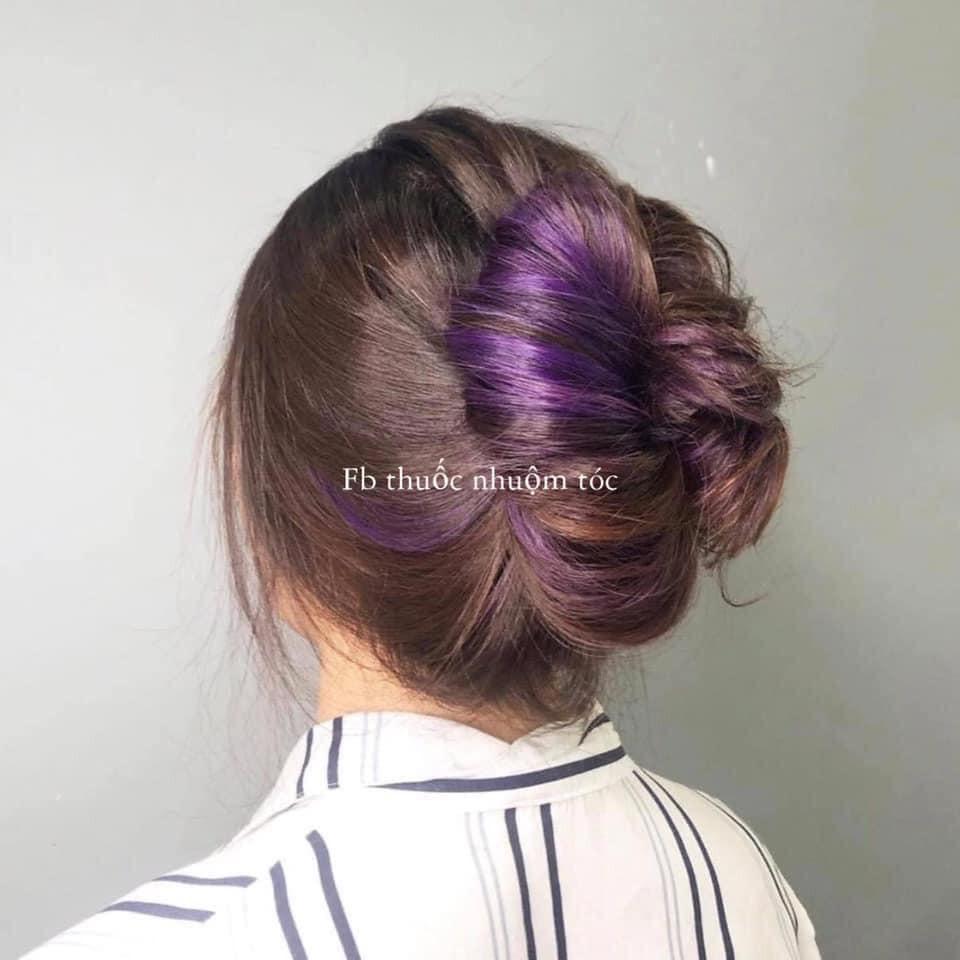 Combo nhuộm màu tím kèm oxi