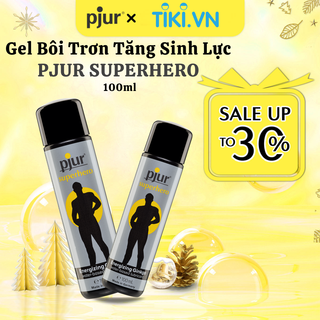 Chất bôi trơn kéo dài chống xuất tinh sớm  Pjur Superhero Glide Chai 100ml tăng cường sinh lực dành cho quý ông chiết xuất thiên nhiên an toàn