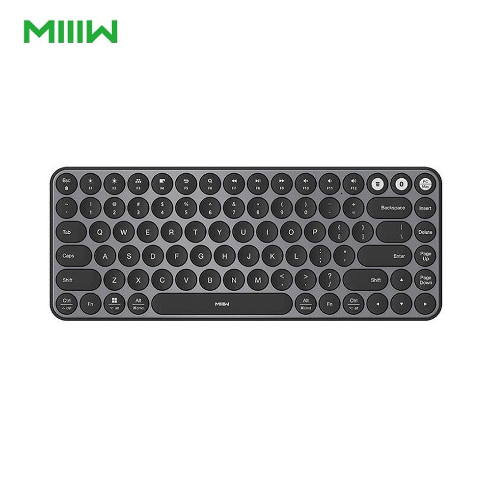 Bàn phím chế độ kép 85 phím không dây tắt tiếng công thái học Tương thích nhiều hệ thống MIIIW Mini BT & 2.4GHz