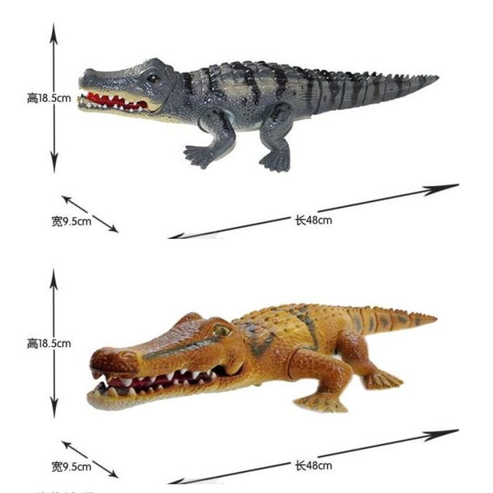 Đồ chơi mô hình con cá sấu sử dụng pin phát nhạc có đèn kích thước siêu to (MÀU NGẪU NHIÊN)
