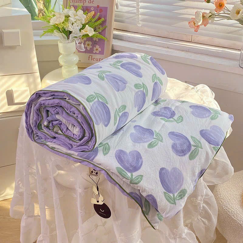 Chăn Hè Cotton Đũi Hàn Quốc Hàng Loại 1 Mềm Siêu Mát Lạnh Mùa Hè - Hàng Chính Hãng MINIIN