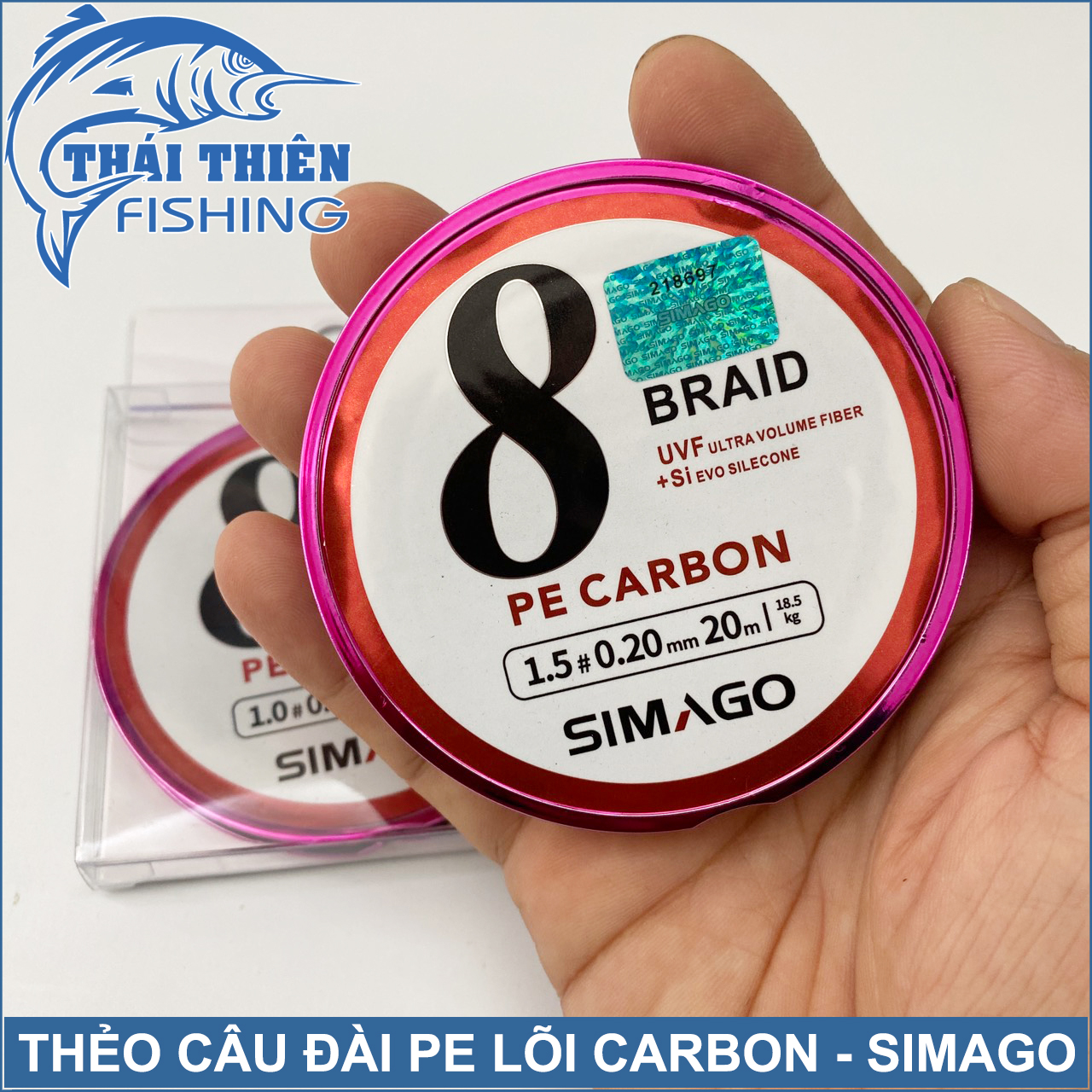 Dây Pe Carbon Simago Cuộn 20m Dùng Làm Thẻo Câu Đài