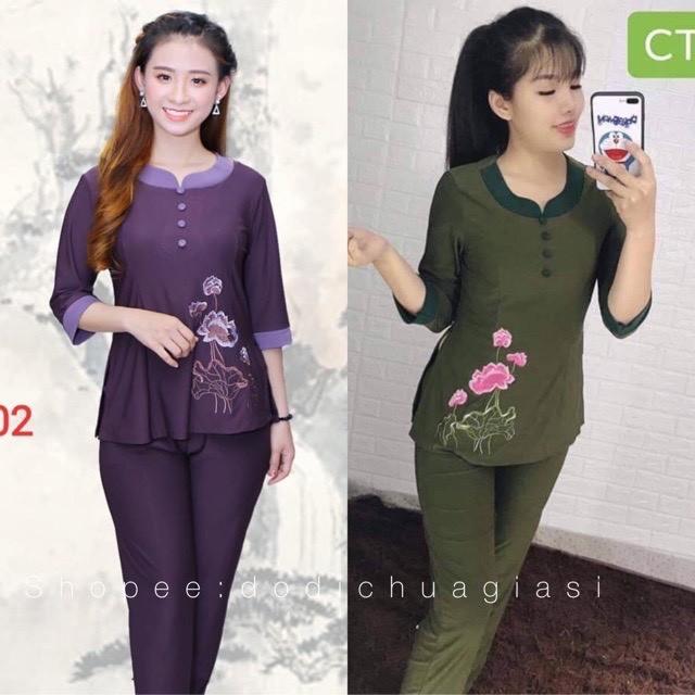 ĐỒ LAM ĐI CHÙA Mẫu Thun Phối