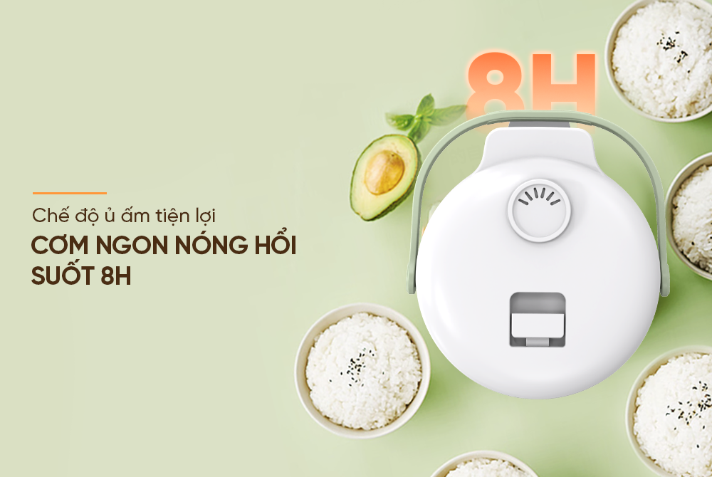Nồi cơm điện 0.8L SUNHOUSE SHD8200 - Hàng chính hãng