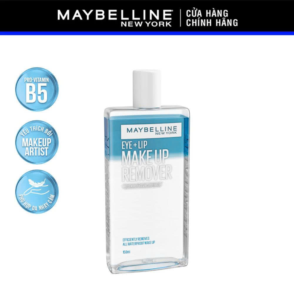 Nước tẩy trang mắt và môi Maybelline New York Eye &amp; Lip Makeup Remover 150ml