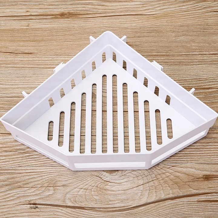 Kệ Góc Tam Giác Nhựa Dán Góc Tường Đa Năng Cho Bếp & Nhà Tắm Tiện Dụng