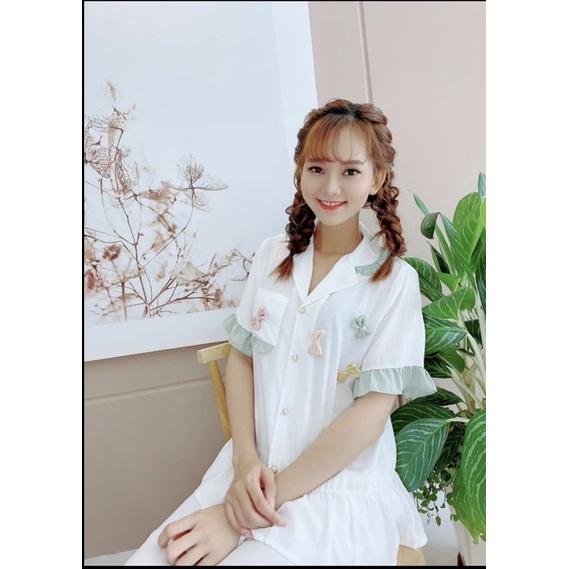 BỘ PIJAMA NƠ XINH