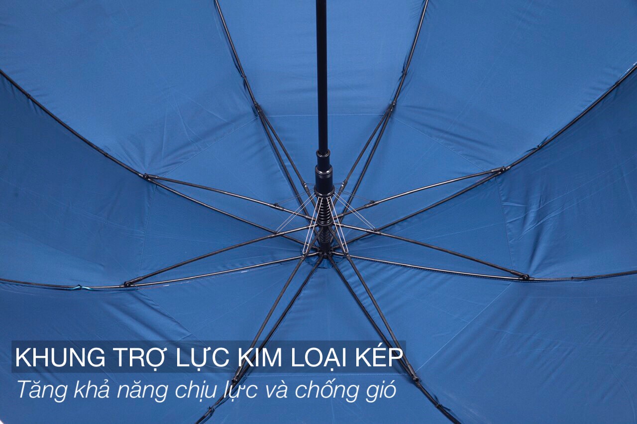 Ô dù cao cấp tán siêu to siêu rộng G30 NASON UMBRELLA Cán gỗ sang trọng khung trợ lực kép chống lật