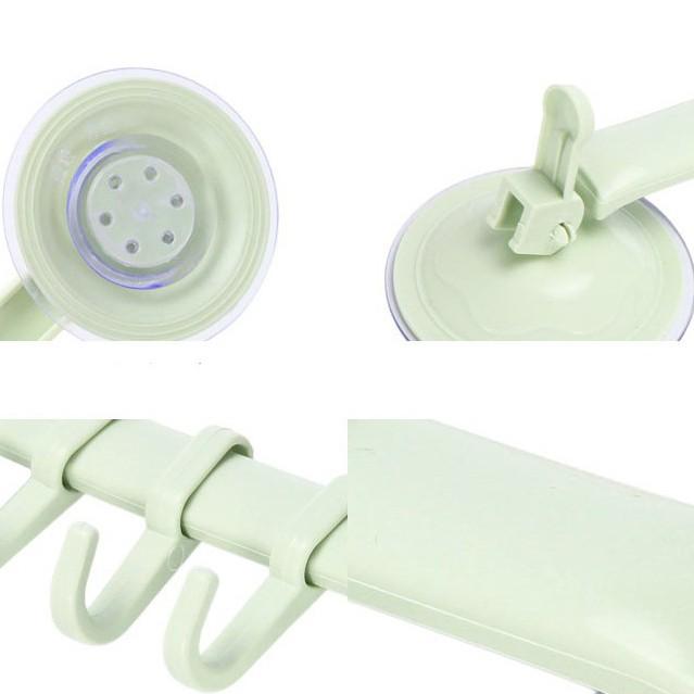 Thanh ngang 6 móc treo đồ nhà tắm hút chân không