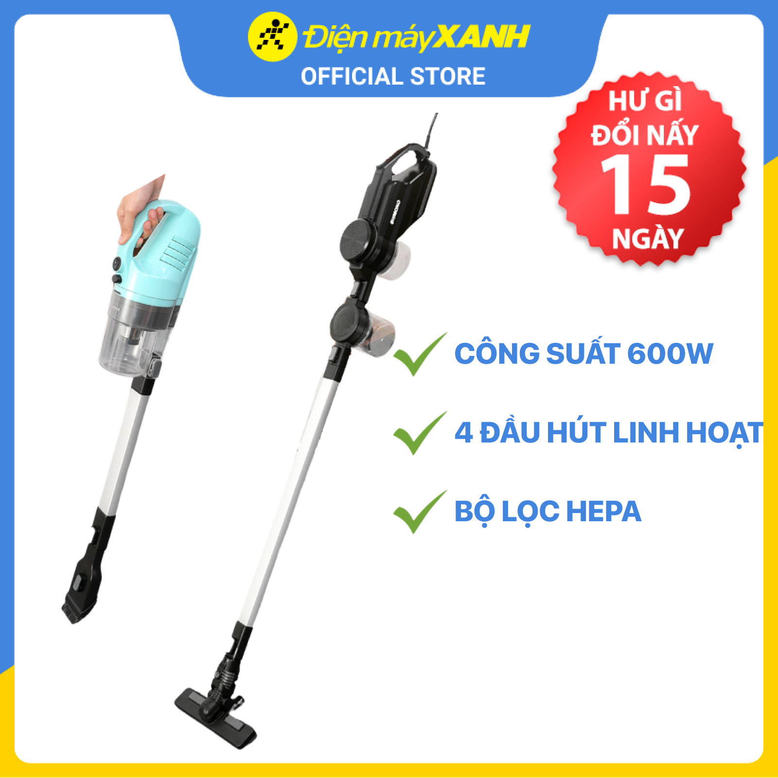 Bộ máy Hút Bụi cầm tay Shimono SVC1022 và SVC1019C - Hàng chính hãng