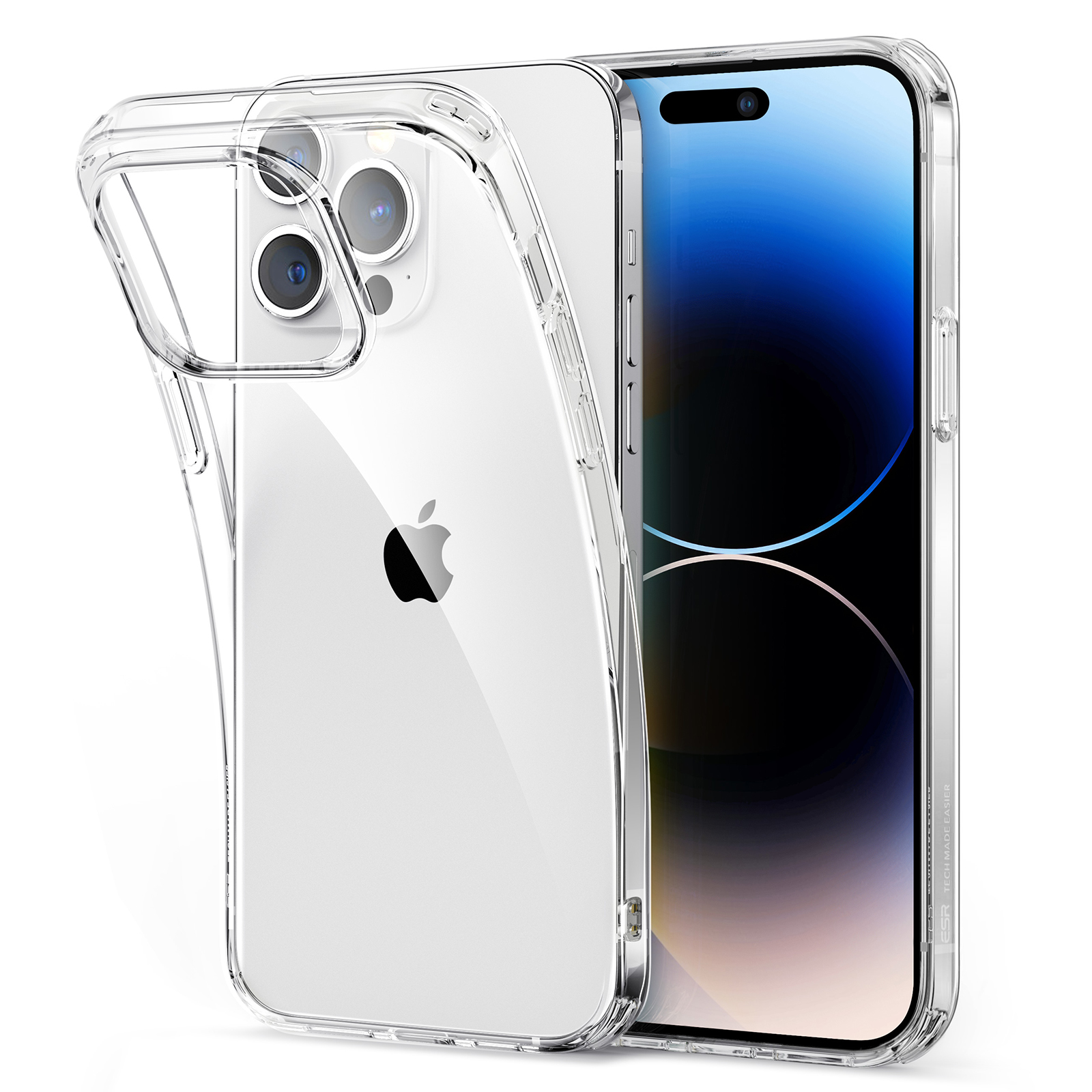 Ốp Lưng dành cho iPhone 14 Pro / 14 Pro Max/ 14/ 14 Plus/ ESR Project Zero Clear Case Trong Suốt Chống Ố Vàng - Kèm Combo Kính Cường Lực Màn Hình và Camera- Hàng Chính Hãng
