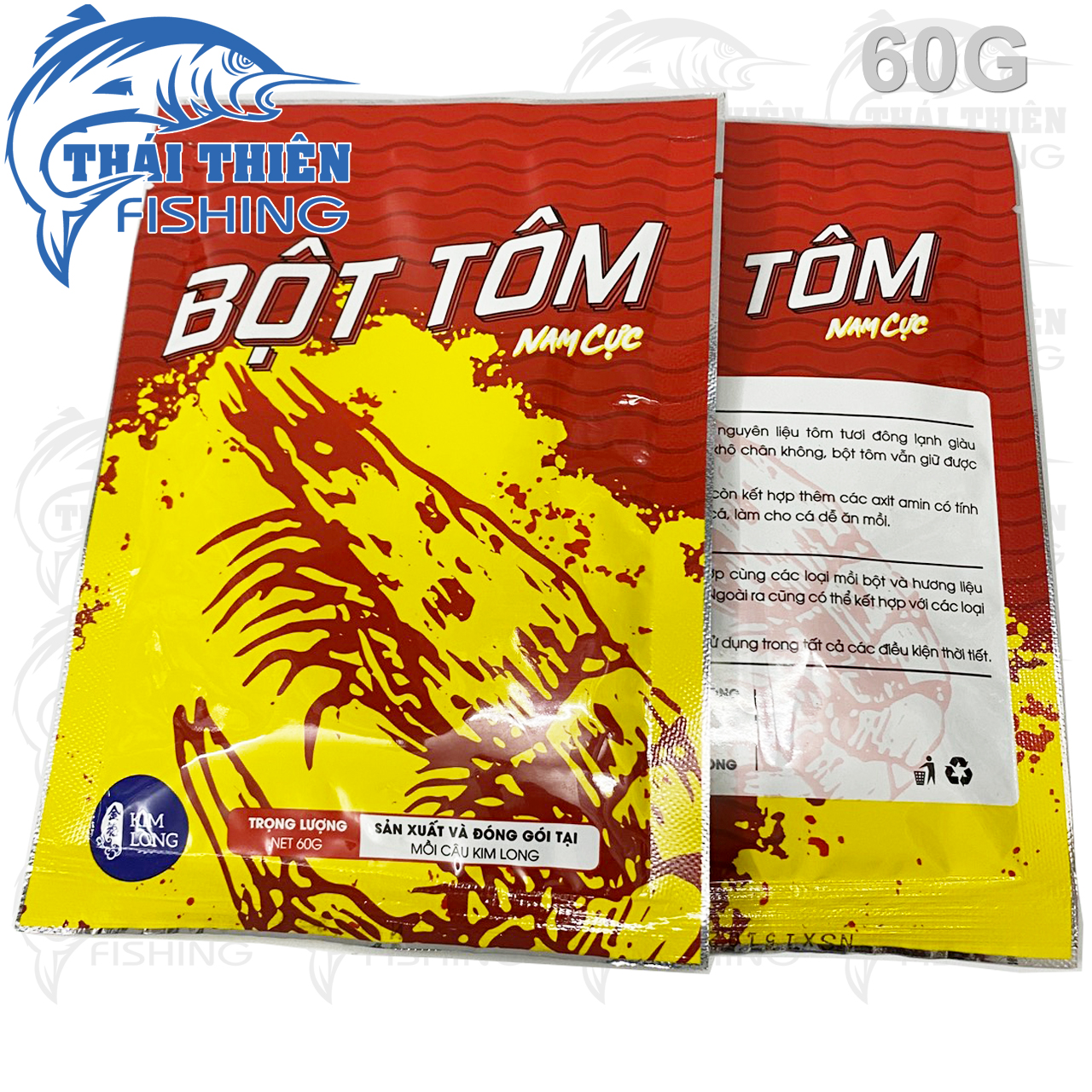 Bột Tôm Nam Cực Câu Cá Kim Long Gói 60g