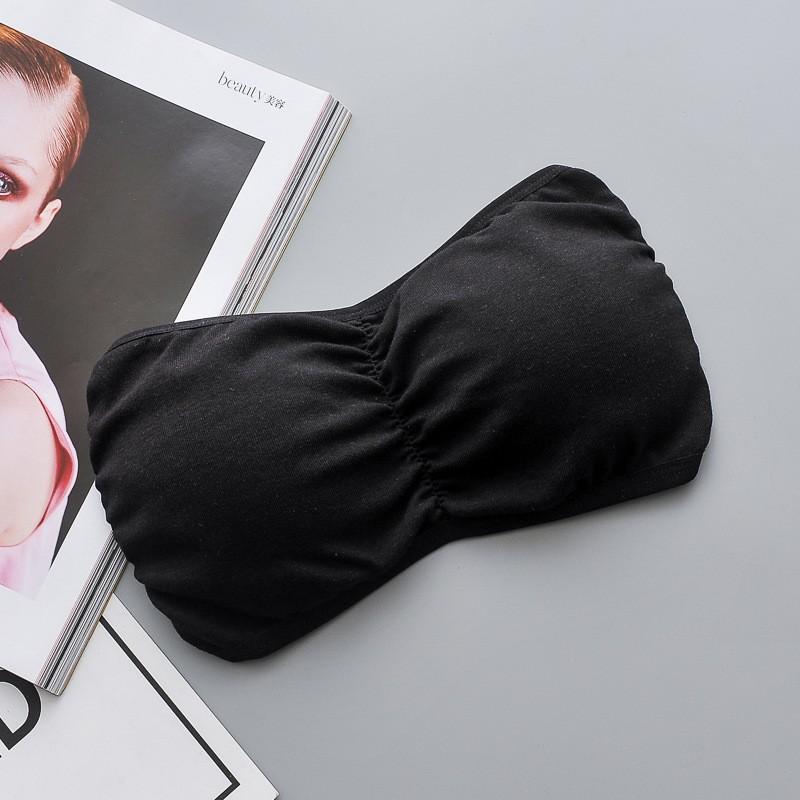 Áo lót bra không dây vải cotton kèm mút nâng ngực, hàng nhập Quảng Châu