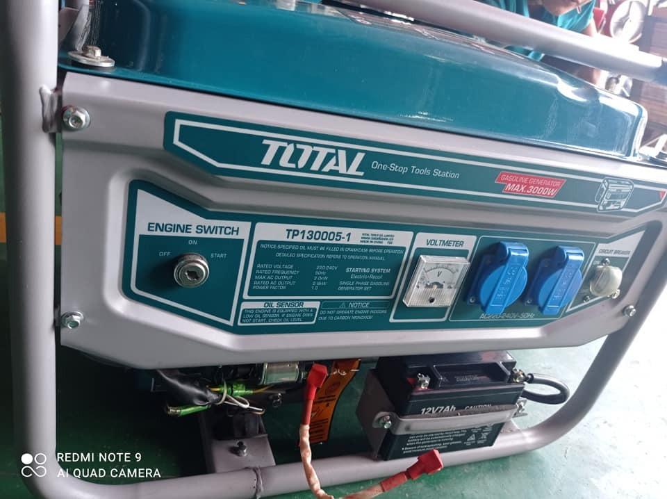 MÁY PHÁT ĐIỆN XĂNG 3KW (4 THÌ - OHV) TOTAL TP130005-1 - HÀNG CHÍNH HÃNG