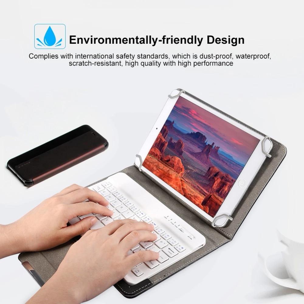 7 8 9 10 Inch Mini Siêu Mỏng Không Dây Bàn Phím Bluetooth Có Bao Da Cho Máy Tính Bảng iPad Đa Năng Cho IOS Android Windows