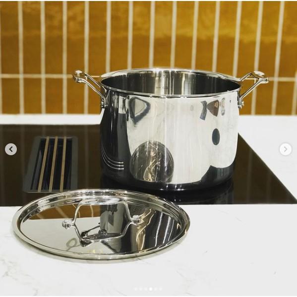Nồi luộc gà inox cao cấp Scanpan Fusion 24cm-7.6L 74502400, đúc liền thân đáy 5 lớp, dùng bếp từ, máy rửa bát
