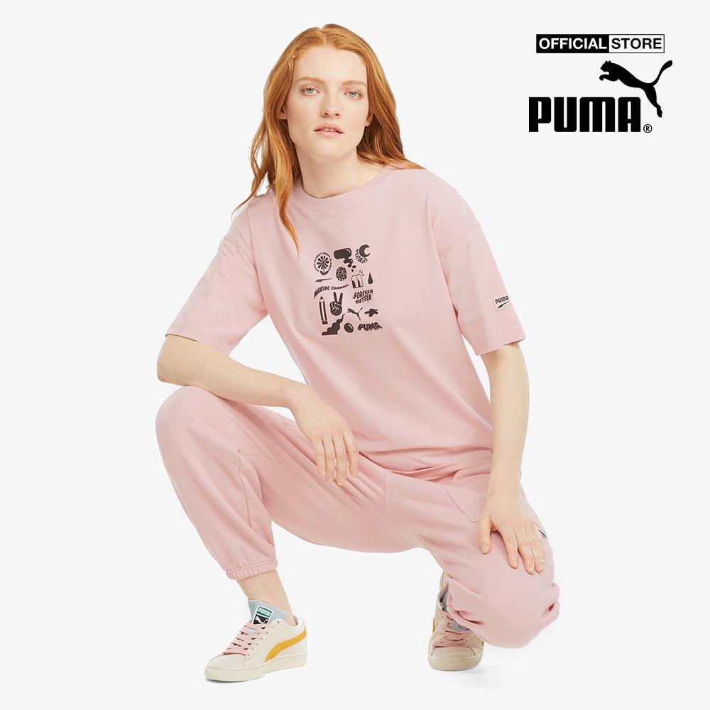 PUMA - Áo thun nữ ngắn tay Downtown Graphic 531679