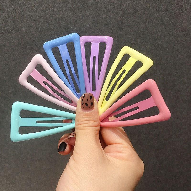 SET6- KẸP BẤM PHỦ BÓNG MÀU PASTEL NHẸ NHÀNG NỮ TÍNH CHO MẸ VÀ BÉ - NUNAM SHOP