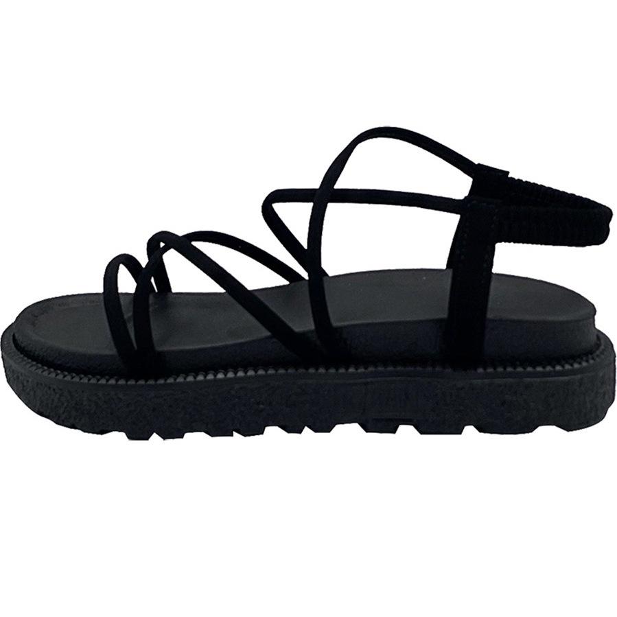 Giày (dép) sandal dây đi biển, giày xăng-đan đế bằng 3 phân xinh xắn style Hàn Quốc