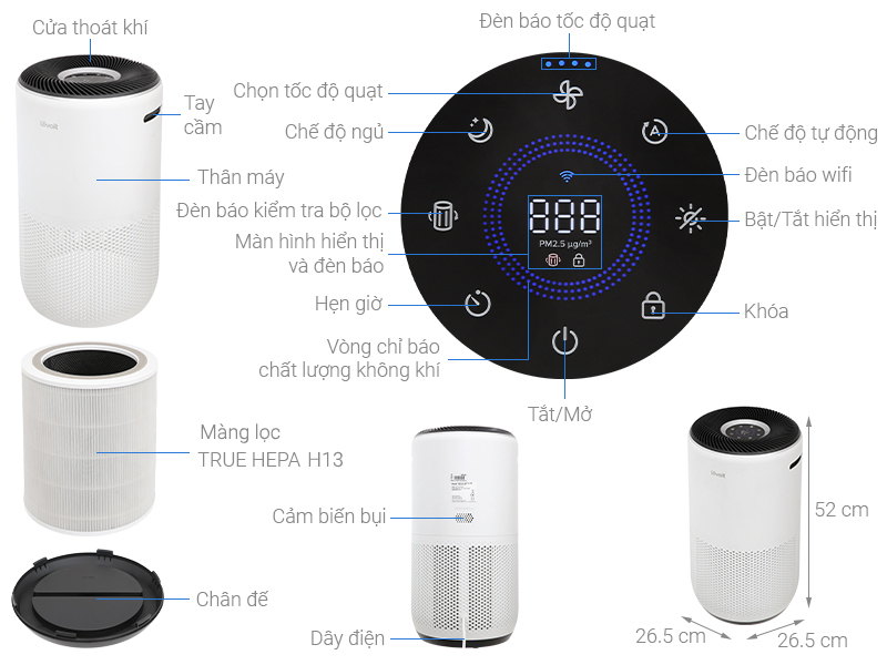 Máy lọc không khí Levoit Core 400S - Hàng chính hãng