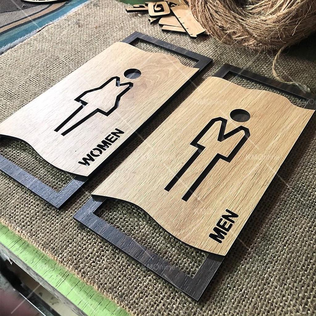 Bảng toilet gỗ decor vintage  thiết kế sang trọng cao cấp