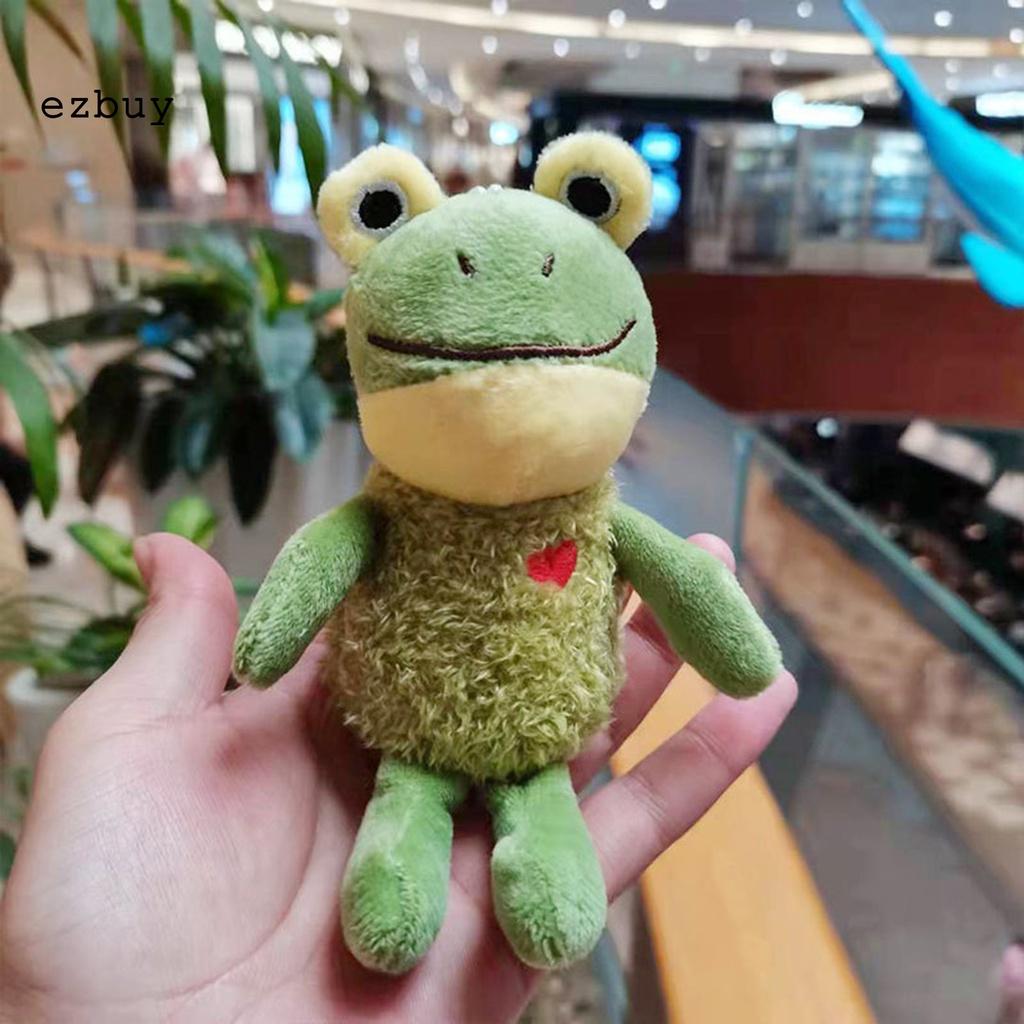 Fade-less Frog Pendant Plush Mini Frog Pendant Anti-pilling for Bag