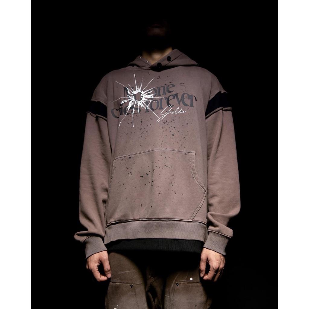 Áo hoodie 'GOLDIE NOCF' giặt nhuộm 100% nỉ French Terry