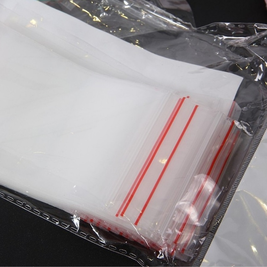 1 kg túi zipper viền đỏ 10x15