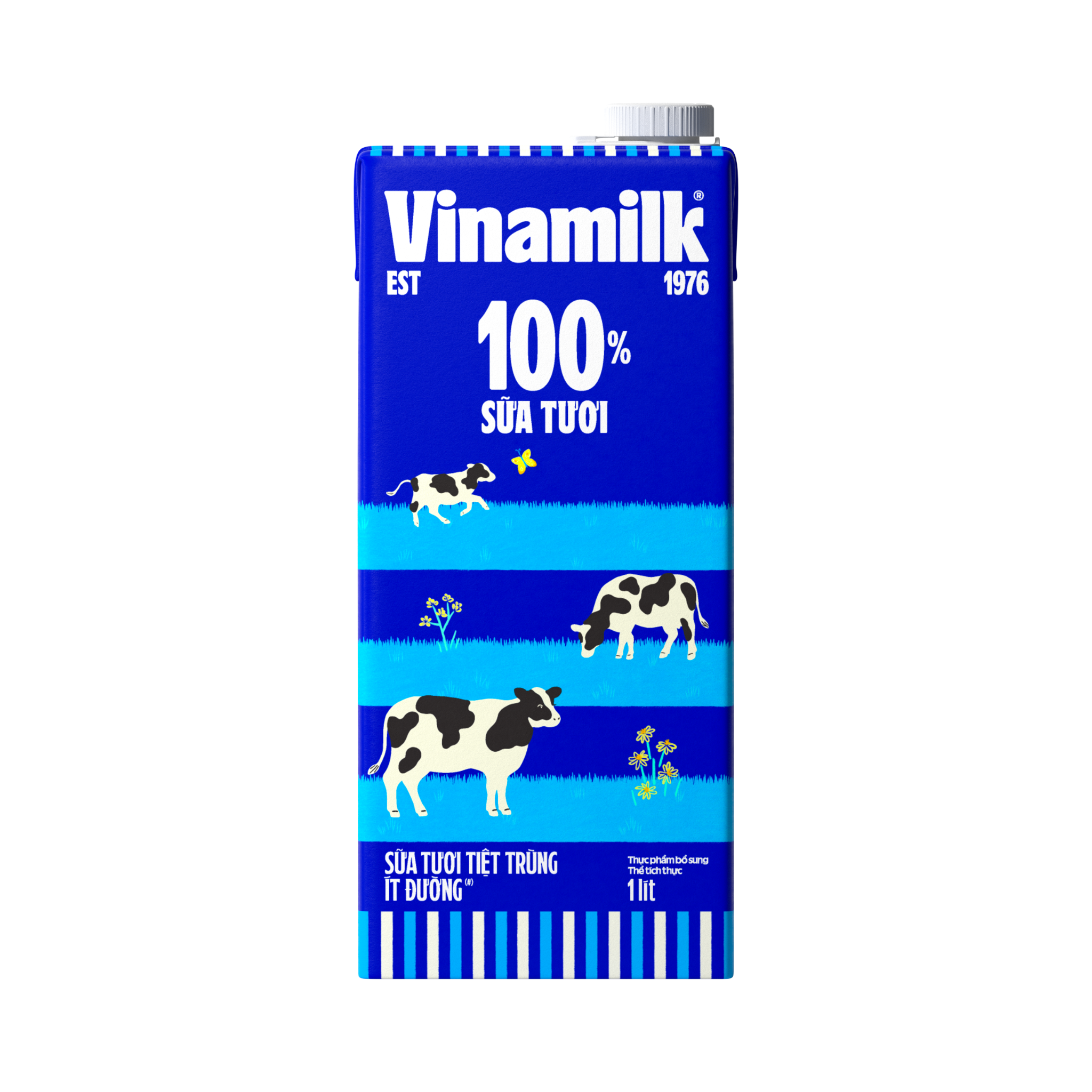 Thùng 12 Hộp Sữa Tươi Tiệt Trùng Vinamilk 100% Ít Đường (1L)