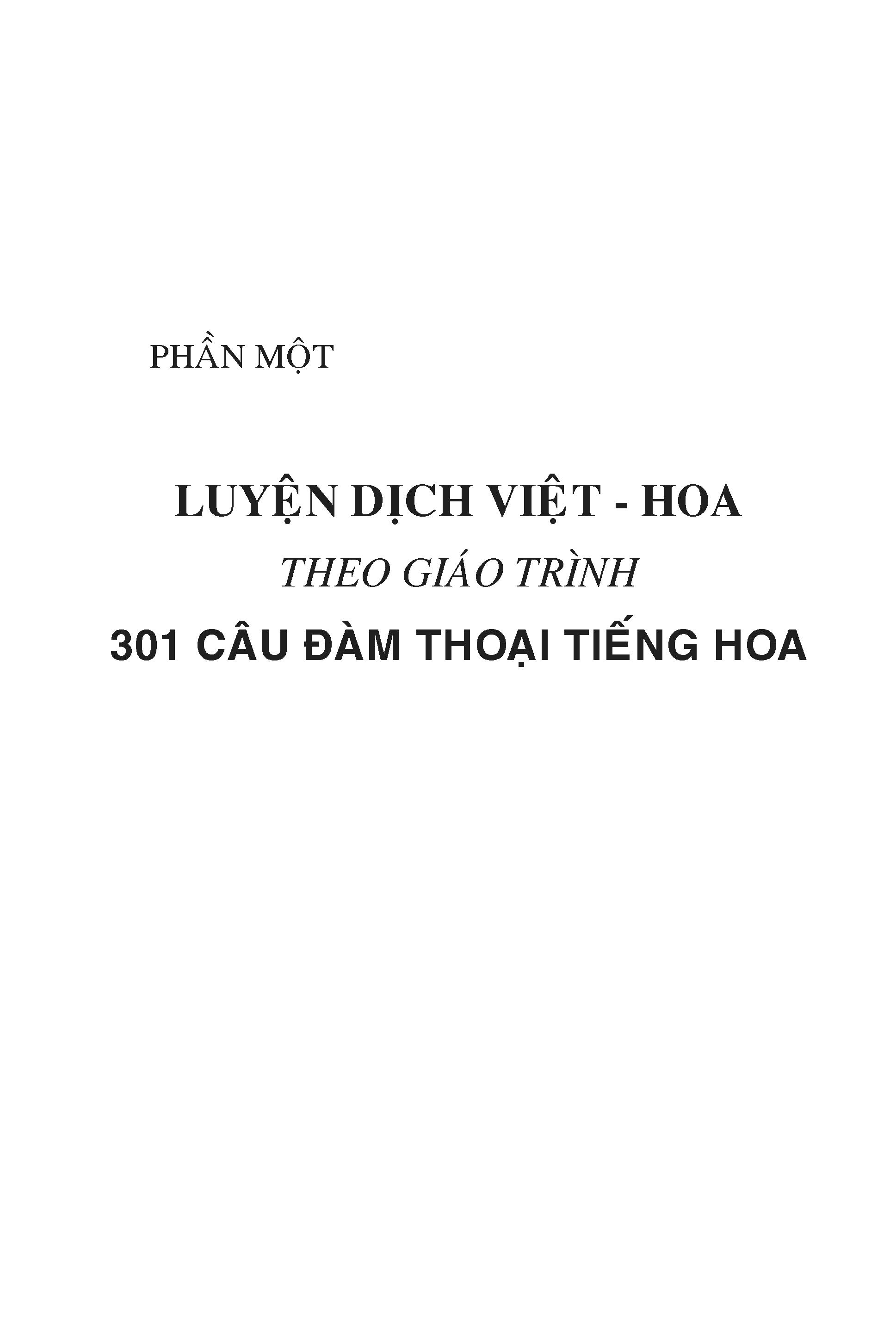 Bài tập luyện dịch Việt Hoa