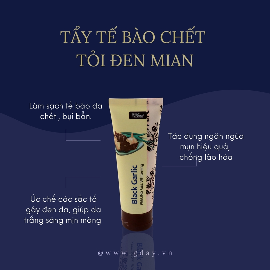 Kem Làm Sạch Tế Bào Da Chết Tỏi Đen Mian 50g