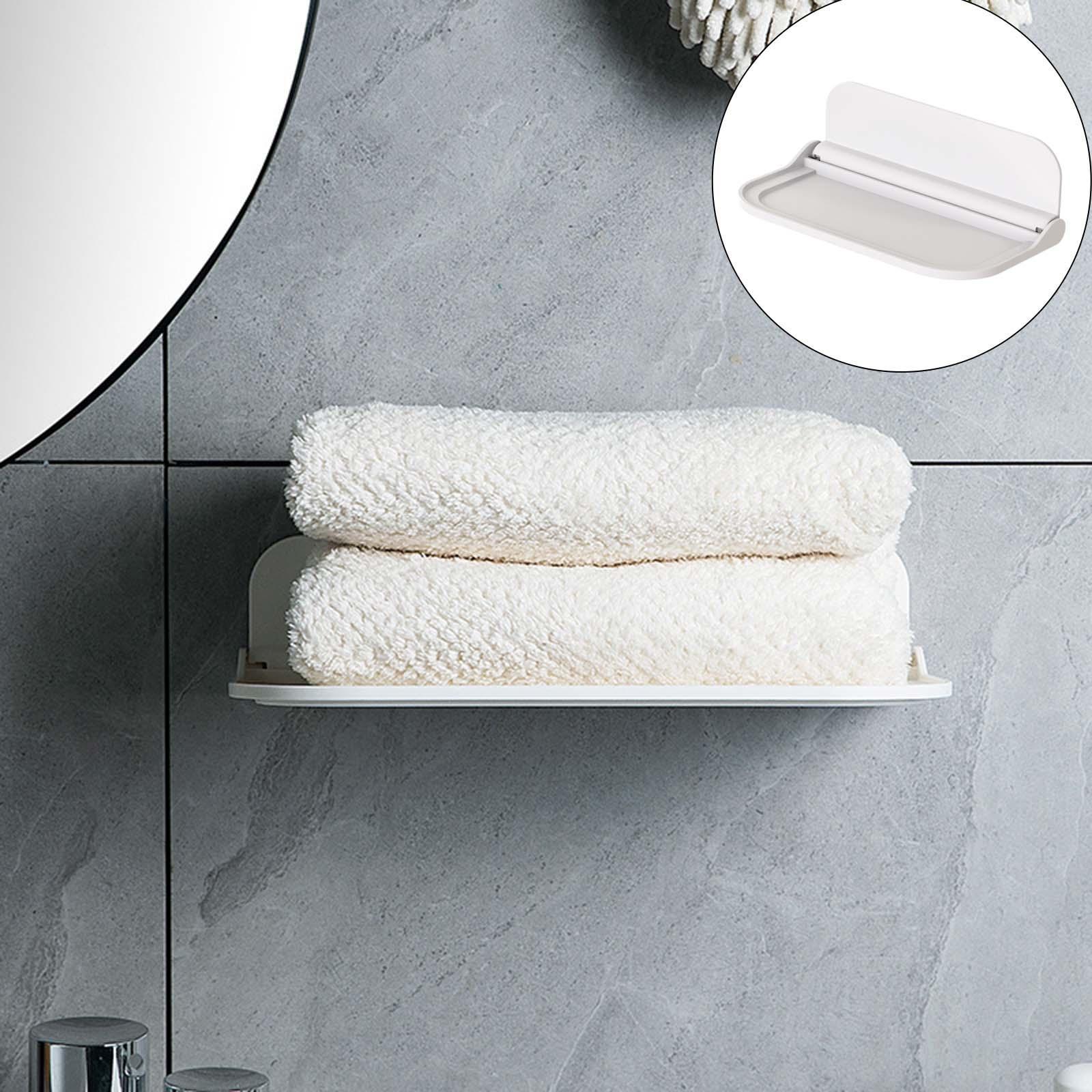 Bathroom Rack Shelf No Drilling Adhesive Shower Basket Shelf for Hotel Home